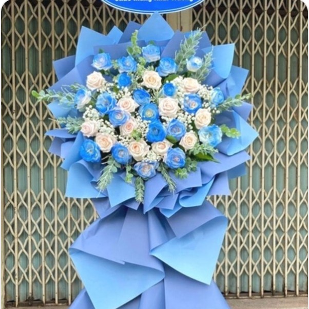 Kệ Hoa Khai Trương Tone Xanh - N161