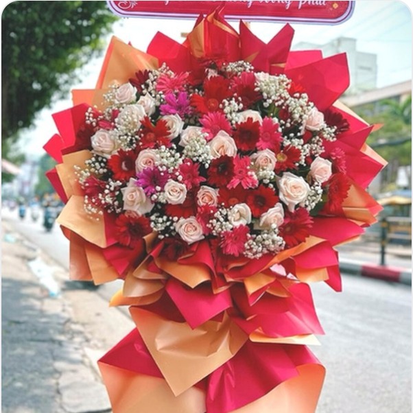 Kệ Hoa Khai Trương Phát Tài - N166