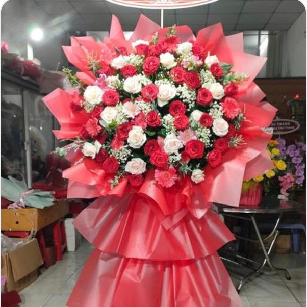 Kệ Hoa Khai Trương Thịnh Vượng - N371